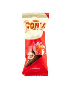 Cono chocolate fresa compacto