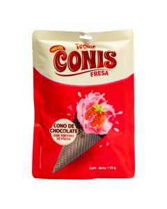 Cono chocolate fresa cremoso