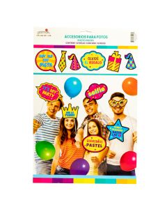 Party prop felicidades neon mensajes cartulina