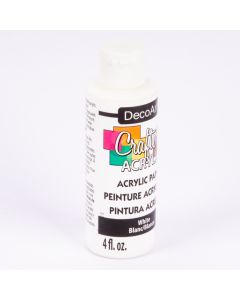 Pintura Crafter Decoart blanca 4 onzas