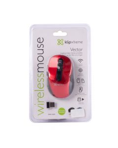 Mouse inalámbrico 6 botones rojo