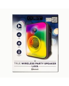 Parlante bluetooth recargable con luz led 6.5h 5w negro