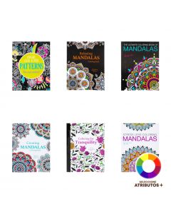 Libro colorear mandalas surtido