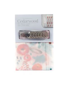Cortina para baño estampado flores 13pzas