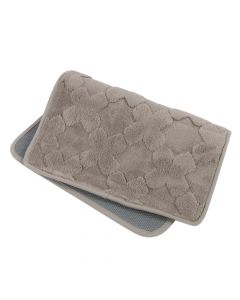 Alfombra afelpada con relieve gris