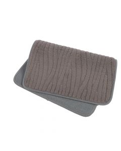 Alfombra afelpada con relieve gris