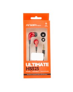 Audífono Argom earbud 525 rojo