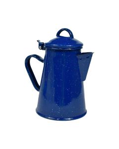 CAFETERA METAL LOZA CON TAPA AZUL 1.2L