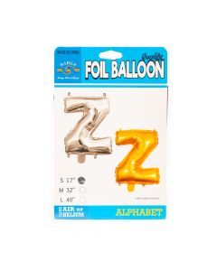 Globo metal letra Z 17pulg plateado