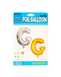 Globo metal letra G 17pulg dorado