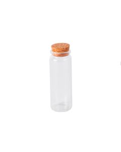 Frasco vidrio tapa corcho 10cm transparente