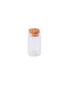 Frasco vidrio tapa corcho 6cm transparente