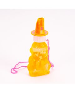 Burbujero plástico forma mono 3d con pito tonos surtido