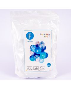 Globo latex liso marmoleado y confeti 12pulg 20pzas surtido