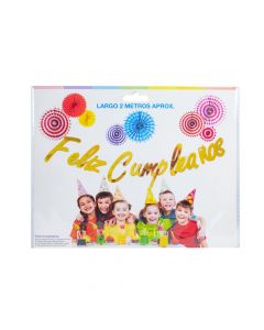 Letrero cartón cumpleaños surtido