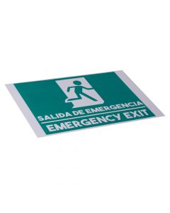 Rótulo salida emergencia verde