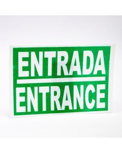 Rótulo entrada verde