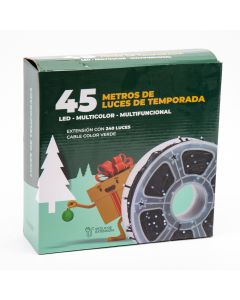 Guirnalda luz led multicolor 45 metros 240 luces