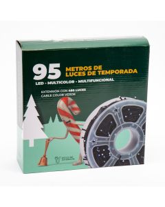 Guirnalda luz led multicolor 95 metros 480 luces