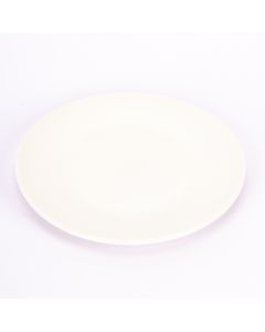 Plato porcelana redondo liso 7.5pulg blanco