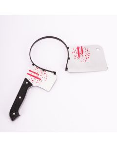 Diadema plástica cuchillo con sangre