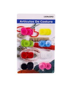 Botón para costura 32und 2cm surtido