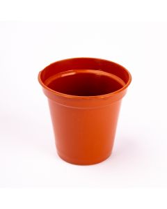 Maceta plastica 7.5x7.4x5.2cm terracota