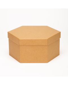 Caja regalo hexagonal cartón