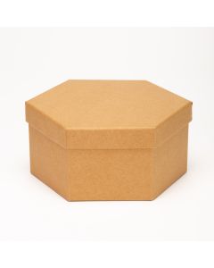 Caja regalo hexagonal cartón