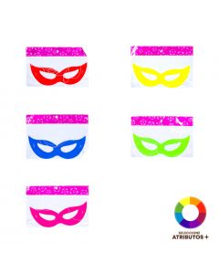 Antifaces neón pack 6
