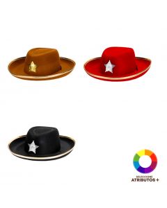 Sombrero estilo sheriff surtido