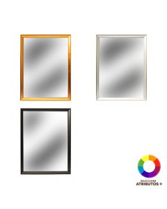 Espejo rectangular marco plástico