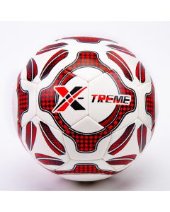 Bola fútbol rojo y negro