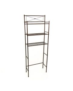 Mueble metálico baño 3 niveles 165cm negro
