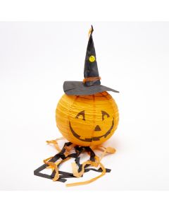 Globo chino papel estampado calabaza Halloween 18x20cm