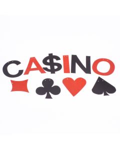 Letrero colgante casino 10pzas 15cm