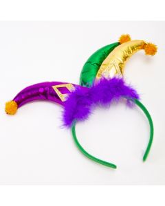 Diadema bufón con plumas