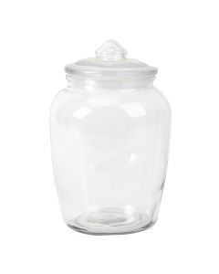 Recipiente vidrio liso con tapa 2.2l transparente