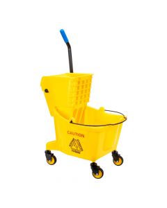 Carrito para limpieza con escurridor 24l amarillo