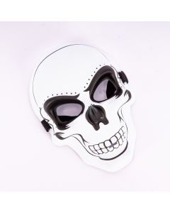 Máscara plástica calavera blanca con negro