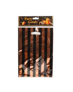 Bolsa plástica rayada 10und 25x17cm surtida