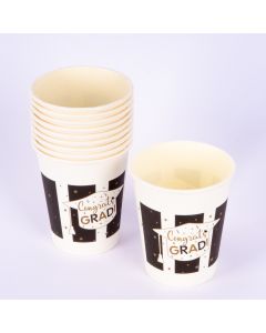 Vaso cartón Congrats grad 10und 9oz 