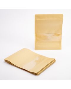 Bolsa papel craft seguro hermético ziploc 12und