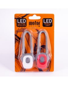 Luz led para bicicleta 3funciones 2pzas surtido