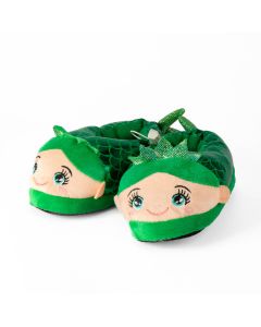 Pantufla afelpada PVC relieve sirena verde