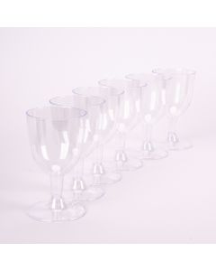 Copa plástica lisa 6und 5oz 6.5x11.5cm transparente
