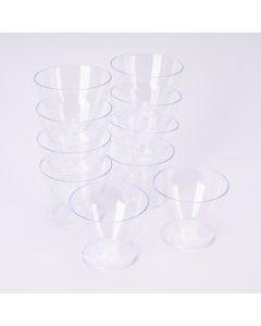 Copa plástica lisa 10und 7oz 8.7x7.3cm transparente