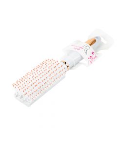 Cepillo para cabello plástico diseño niquelado 23cm