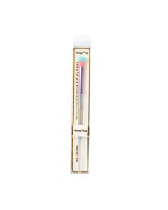Brocha maquillaje plástico meng ping transparente