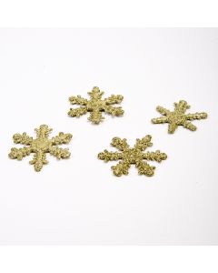 Copo nieve escarchado 6cm 4und dorado